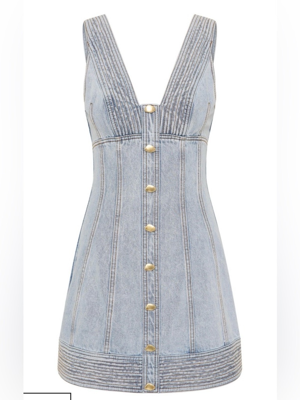 Aje Coast Denim Mini Dress - Picture 2 of 14